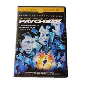 Paycheck DVD 2003 Movie PG 13 Suspense Thriller Ben Affleck